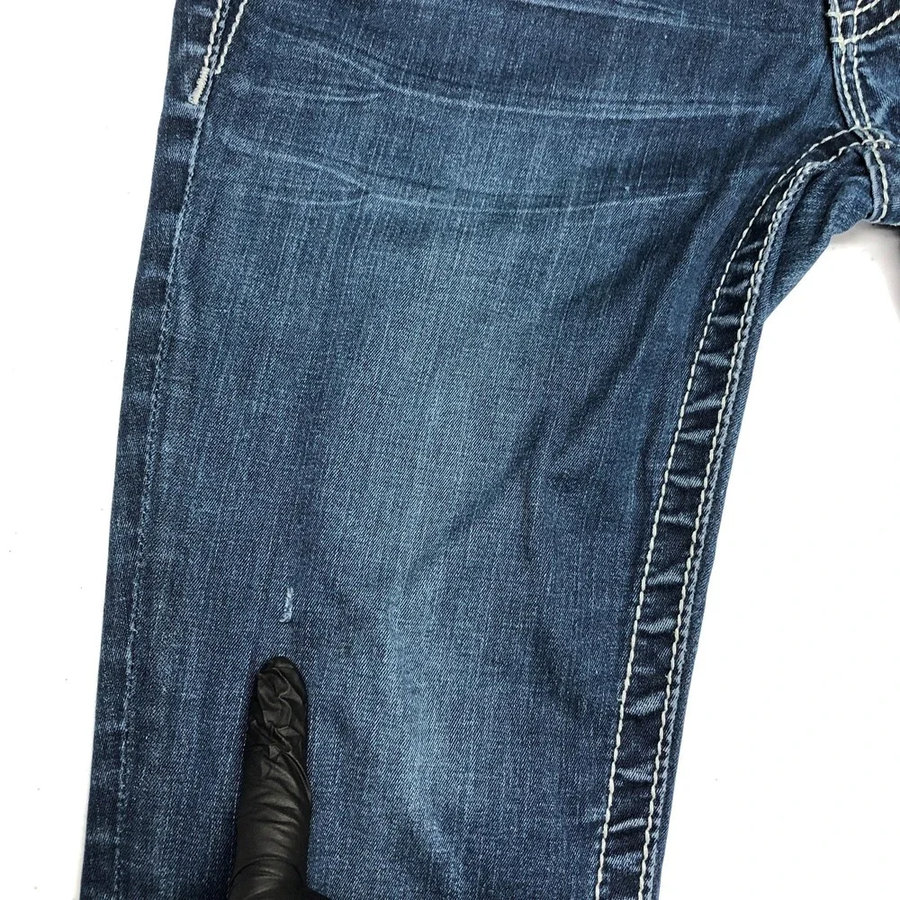 Miss Me Jeans Womens 27 Dark Wash Jegging Skinny Stretch Embellished Pockets Day - Picture 16 of 16